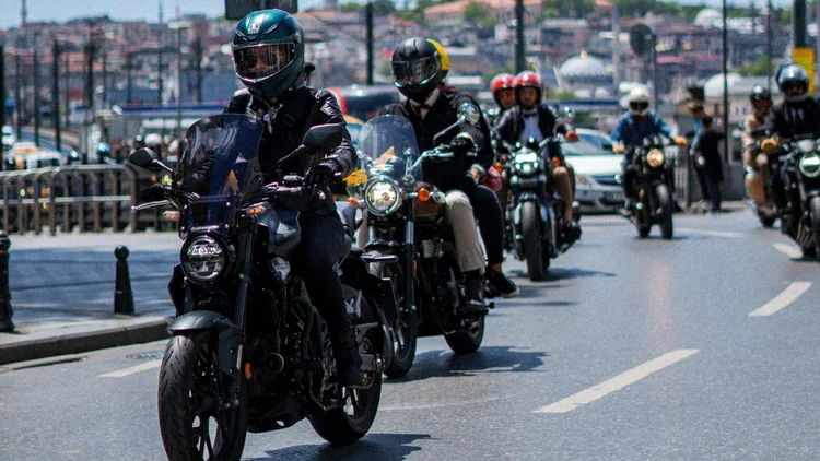 Motorcycle riders on the street